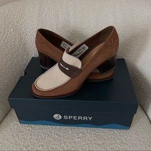 Women's Seaport Two-Tone Penny Heel. New in a box